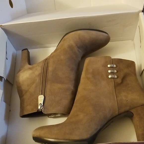 Anne Klein Taupe Suede Aksondra Boots - Picture 12 of 15